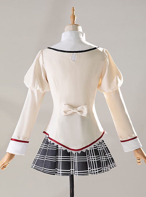 Puella Magi Madoka Magica Halloween Cosplay Kyoko Sakura School Uniforms Costume Updated Version Full Set
