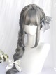 Silver Age Series Nature Flat Bangs Lustrous Long Curly Hair Noble Elegant Classic Lolita Full Head Wig