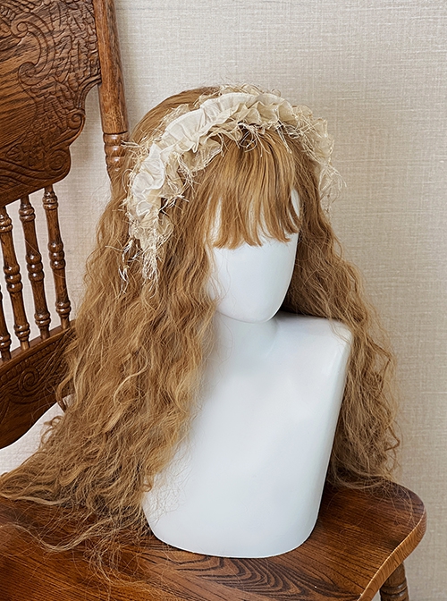 Sea Moon Series Wandering Style Decadence Hair Accessory Ruffles Broken Tassel Lace Classic Lolita Hairband