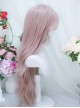 Taro Pink Stylish Anime Style Mid Split Big Wave Curls Sweet Lolita Full Head Wig