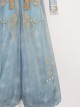 Traditional Han Chinese Fashion Dunhuang Blue Exotic Style Fairy Dancer Tassel Shirt Coat Lantern Pants Set