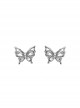 Fairy Temperament Exquisite Versatile Socialite Style Kawaii Fashion Butterfly Pearl Earrings