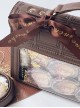 British College Style Exquisite Chocolate Pattern Kawaii Fashion Transparent Display Layer Crossbody Itabag Handbag