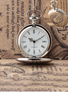 Roman Vintage Exquisite British style simple long chain student Quartz movement Kawaii Fashion Pocket Watch