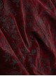 Gothic Style Luxury Velvet Black Dark Pattern Print Vintage Metal Buckle Wine Red Gentleman Vest
