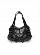 Dragon Hunter Witch Series Black Gothic Subculture Punk Lolita Metal Rivets Splicing Large Capacity Crossbody Bag