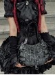 Dragon Hunter Witch Series Black Gothic Subculture Punk Lolita Metal Rivets Splicing Large Capacity Crossbody Bag