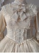 Apricot Classic Lolita Retro Court Style Delicate Jacquard Design Pleated Soft Lace Waistband