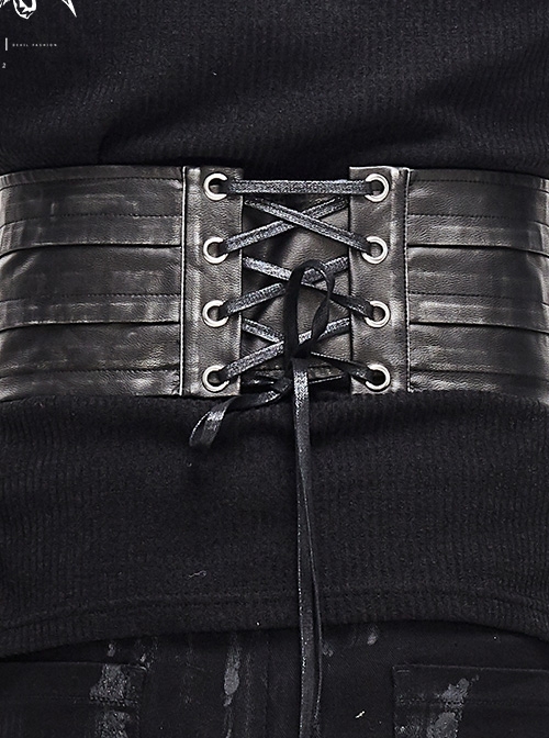 Punk Style Non Stretch Leather Side Metal Rivet Decoration Silver Adjustable Hand Rubbed Silver Leather Belt