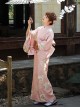 Fresh Girl Pink Japanese Style Cultural Improvement Formal Dress Sakura Pudding Kawaii Fashion Bathrobe Kimono