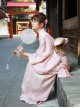 Fresh Girl Pink Japanese Style Cultural Improvement Formal Dress Sakura Pudding Kawaii Fashion Bathrobe Kimono