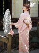 Fresh Girl Pink Japanese Style Cultural Improvement Formal Dress Sakura Pudding Kawaii Fashion Bathrobe Kimono