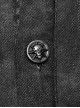 Punk Style Stand Collar Old Effect Fabric Mesh Splicing Personality Skull Button Cool Black Grey Male Vest