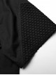 Punk Style Cool Pin Rivet Decoration Pocket Stretch Fabric Splicing Mesh Daily Black Male Short Sleeves Shirt