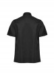 Punk Style Cool Pin Rivet Decoration Pocket Stretch Fabric Splicing Mesh Daily Black Male Short Sleeves Shirt