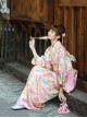 Godly Girl Japanese Style Kawaii Fashion Colorful Chrysanthemum Traditional Patterns Improved Kimono Yukata