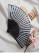 elegant Exquisite Traditional Japanese style versatile Sakura butterfly print Black fan bone Kawaii Fashion Folding Fan