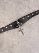 Sweet Cool Hottie Subculture Punk Gothic False Collar PU Leather Cross Pendant Rivets Choker Necklace