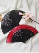 Japanese Style Kawaii Fashion Elegant Retro Kimono Shooting Props Sakura Baking Paint Folding Fan