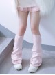 Subculture Light Color Asymmetrical Design Elastic Band Long Loose Punk Style Lolita Handmade Knit Leg Sleeves