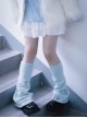 Subculture Light Color Asymmetrical Design Elastic Band Long Loose Punk Style Lolita Handmade Knit Leg Sleeves