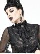 Gothic Style Sexy Lace Mesh Front Center Diamond Pendant Decoration Black Women's Collar