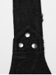 Punk Style Distressed Textured Knitted Fabric Spiked Hem Rivet Decoration Sexy Backless Black Halter Vest