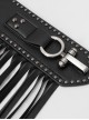 Punk Style Personalized Metal Buckle With Black Tassel PU Leather Adjustable Leather Belt