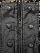 Gothic Style Handsome Stand Collar Gorgeous Gold Jacquard Retro Metal Button Ring Black Slim Vest