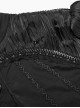 Gothic Style Elegant Ruffle Stand Collar Lace Pleated Woven Applique Vintage Black Long Sleeves Shirt