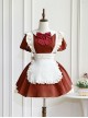 Kiss Kiss Series Colorful Versatile Doll Collar Bowknot Little Maid Ruffled Apron Sweet Lolita Puff Sleeve Short Dress