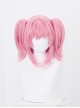 Magical Girl Series Cute Pink Madoka Kaname Cosplay Choppy Bangs Twin Ponytails Sweet Lolita Wig