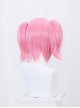 Magical Girl Series Cute Pink Madoka Kaname Cosplay Choppy Bangs Twin Ponytails Sweet Lolita Wig