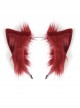 Gothic Style Sexy Plush Cute Cat Ears Red Personality Female Headdress