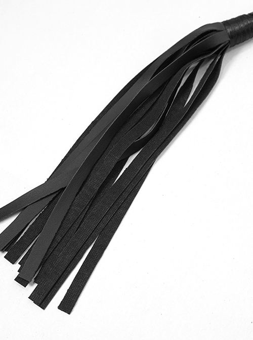 Gothic Style Sexy Imitation Leather Metal Handle Black SM Whip