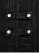 Punk Style Stand Collar Decadent Wash Old Effect Handsome Metal Rivet Black Long Sleeves Denim Jacket