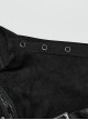 Punk Style Unique Irregular Stitching Design Handsome Metal Ring Devil Shape Zipper Decoration Hollow Black Vest