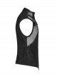 Punk Style Unique Irregular Stitching Design Handsome Metal Ring Devil Shape Zipper Decoration Hollow Black Vest