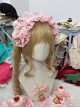 Tea Party Cute Small Strawberry Pendant Cloth Lace Ruffle Ribbon Bowknot Pink Sweet Lolita Wide Headband