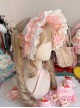 Tea Party Cute Gorgeous Pink Soft Cotton Lace Brim Ribbon Satin Bowknot Sweet Lolita Bonnet