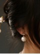 Light Luxurious White Pearl Retro Fringe Palace Cheongsam Accessory Simple Temperament Classical Lolita Stud Earring