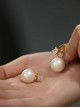 Light Luxurious White Pearl Retro Fringe Palace Cheongsam Accessory Simple Temperament Classical Lolita Stud Earring