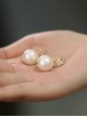 Light Luxurious White Pearl Retro Fringe Palace Cheongsam Accessory Simple Temperament Classical Lolita Stud Earring