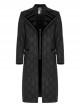 Gothic Style Elegant Lapel Fake Two Piece Design Retro Woven Pattern Simple Black Mid Length Male Coat