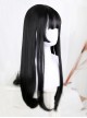 Kanako Series Hime Cut Japanese Princess Style Nature Dark Long Straight Hair Classic Lolita Wig