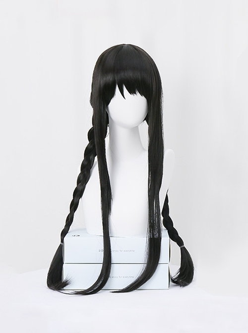 Glamorous Versatile Black Long Straight Hair Magic Girl Homura Cosplay Sweet Lolita Wig