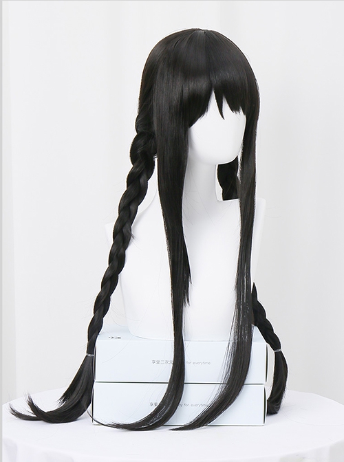 Glamorous Versatile Black Long Straight Hair Magic Girl Homura Cosplay Sweet Lolita Wig