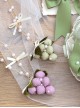 Plush Cloth Art Simulation Grape Ribbon Bowknot Pearl Chain Pastoral Style Classic Lolita Necklace