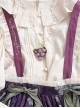 Plush Cloth Art Simulation Grape Ribbon Bowknot Pearl Chain Pastoral Style Classic Lolita Necklace