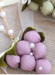 Plush Cloth Art Simulation Grape Ribbon Bowknot Pearl Chain Pastoral Style Classic Lolita Necklace